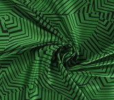 Green black mikado jacquard